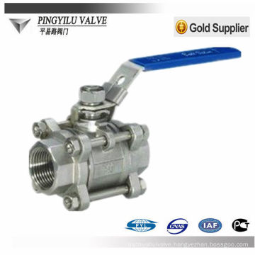 3-piece carbon steel ball valve or 304 ss ball valve